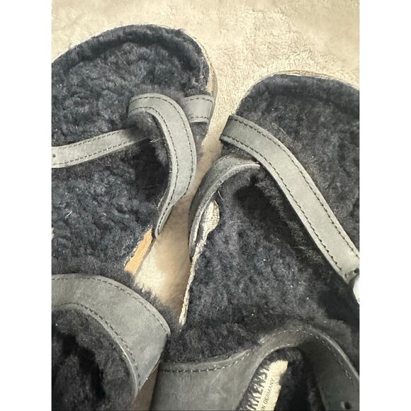 Birkenstock Shearling Fur Black Suede Women’s Regular Fit Mayari Womens 9 - Picture 11 of 12
